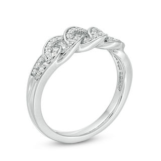 0.25 CT. T.W. Diamond Graduated Link Band in 10K White Gold