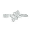 Thumbnail Image 5 of Ever Us™ 0.63 CT. T.W. Two-Stone Oval Diamond Bypass Ring in 14K White Gold