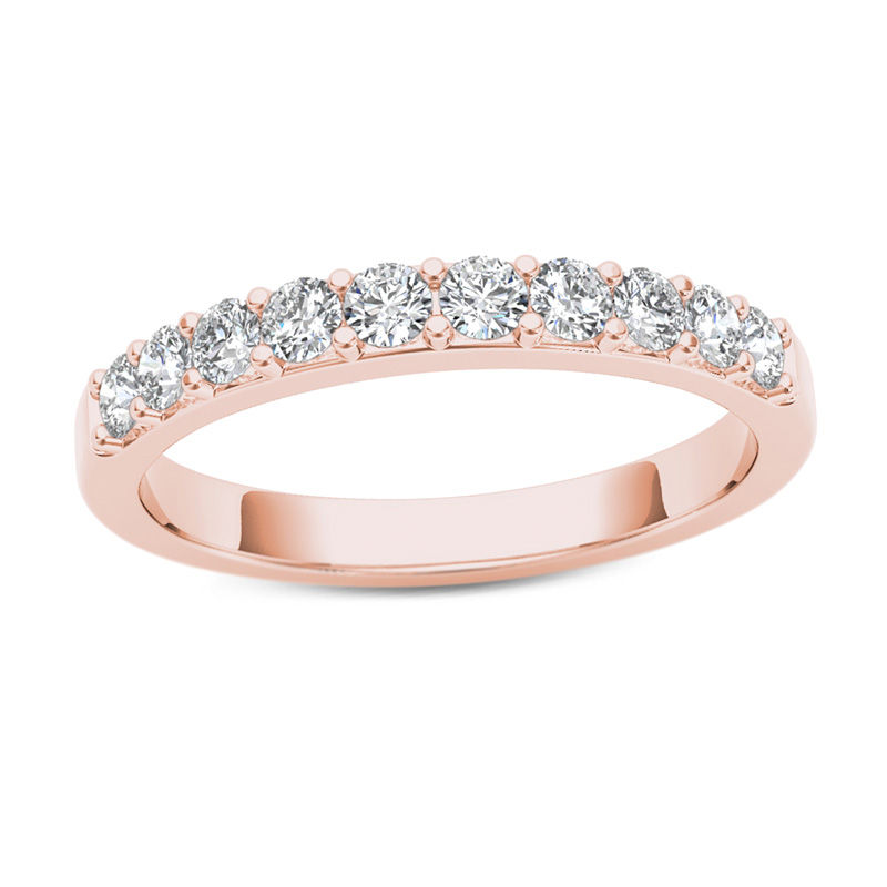CT. T.W. Diamond Wedding Band in 10K Rose Gold|Peoples Jewellers