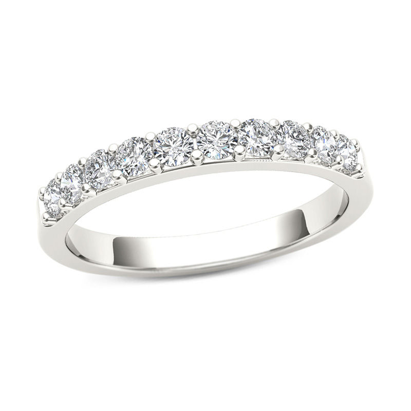 0.45 CT. T.W. Diamond Wedding Band in 10K White Gold|Peoples Jewellers
