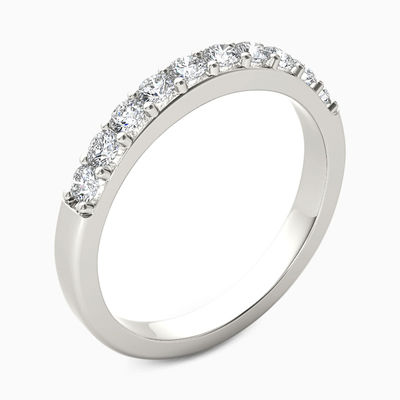 0.45 CT. T.W. Diamond Wedding Band in 10K White Gold