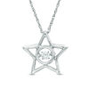 Thumbnail Image 0 of Unstoppable Love™ 0.065 CT. Diamond Solitaire Star Pendant in Sterling Silver