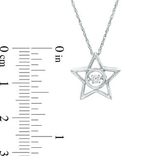 Unstoppable Love™ 0.065 CT. Diamond Solitaire Star Pendant in Sterling Silver