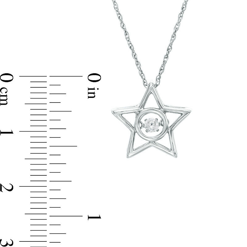 Unstoppable Love™ 0.065 CT. Diamond Solitaire Star Pendant in Sterling Silver