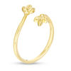 Flower Bloom Bypass Ring in 10K Gold