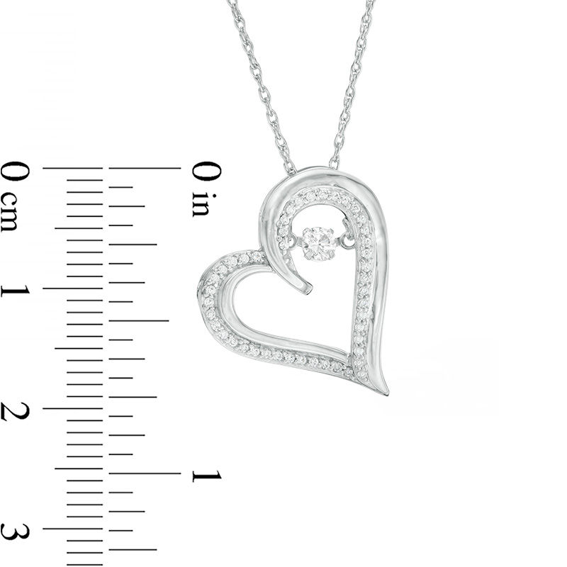 Unstoppable Love™ 0.23 CT. T.W. Diamond Tilted Double Heart Pendant in Sterling Silver|Peoples Jewellers
