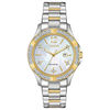 Thumbnail Image 0 of Ladies' Citizen Eco-Drive® Elektra Diamond Accent Two-Tone Watch with Mother-of-Pearl Dial (Model: EW2514-59D)