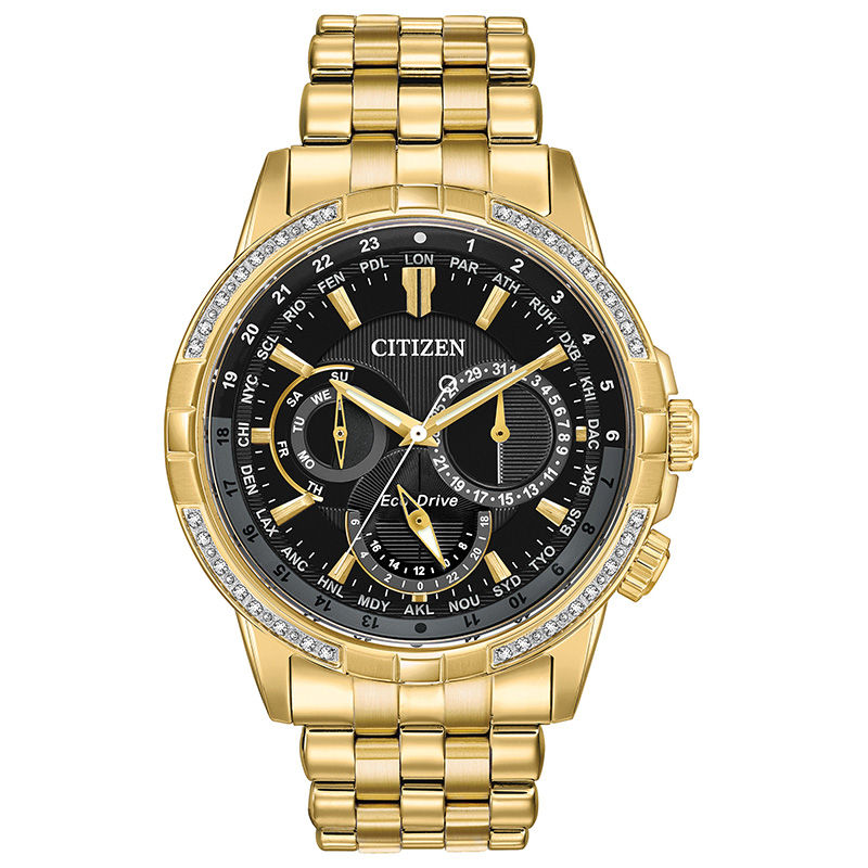 black and gold diamond watch
