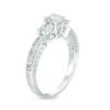 Thumbnail Image 1 of 0.69 CT. T.W. Diamond Three Stone Vintage-Style Engagement Ring in 10K White Gold