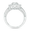 Thumbnail Image 4 of 0.69 CT. T.W. Diamond Three Stone Vintage-Style Engagement Ring in 10K White Gold