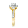 Thumbnail Image 3 of 0.95 CT. T.W. Diamond Frame Three Stone Engagement Ring in 10K Gold