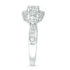 Thumbnail Image 3 of 0.95 CT. T.W. Diamond Frame Three Stone Engagement Ring in 10K White Gold
