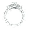 Thumbnail Image 4 of 0.95 CT. T.W. Diamond Frame Three Stone Engagement Ring in 10K White Gold