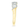 0.45 CT. T.W. Diamond Three Stone Twist Frame Engagement Ring in 10K Gold