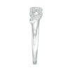 Thumbnail Image 4 of 0.45 CT. T.W. Diamond Three Stone Twist Frame Engagement Ring in 10K White Gold