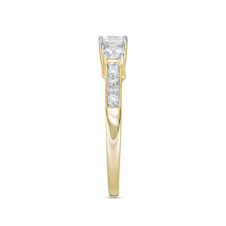 0.69 CT. T.W. Diamond Three Stone Engagement Ring in 10K Gold