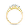 Thumbnail Image 4 of 0.69 CT. T.W. Diamond Three Stone Engagement Ring in 10K Gold