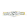 Thumbnail Image 5 of 0.69 CT. T.W. Diamond Three Stone Engagement Ring in 10K Gold