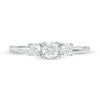 Thumbnail Image 5 of 0.45 CT. T.W. Diamond Three Stone Engagement Ring in 10K White Gold