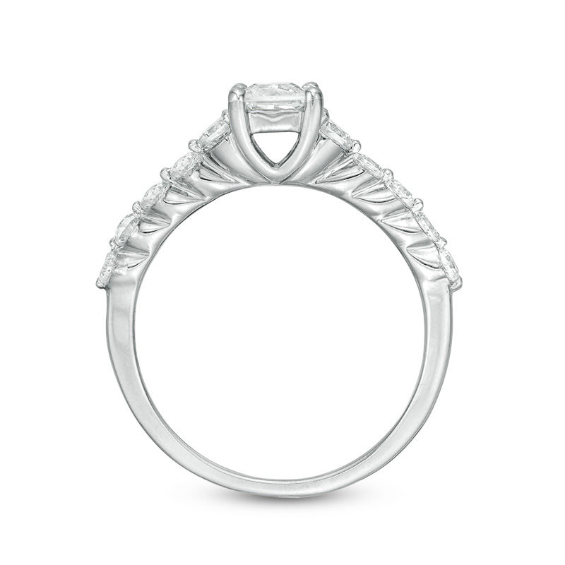 0.95 CT. T.W. Princess-Cut Diamond Three Stone Engagement Ring in 10K Gold|Peoples Jewellers