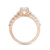 Thumbnail Image 5 of 0.95 CT. T.W. Princess-Cut Diamond Three Stone Engagement Ring in 10K Rose Gold