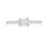 Thumbnail Image 6 of 0.95 CT. T.W. Princess-Cut Diamond Three Stone Engagement Ring in 10K Rose Gold