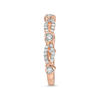 0.23 CT. T.W. Diamond Alternating Heart Stackable Band in 10K Rose Gold