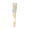 0.18 CT. T.W. Composite Diamond Flower and Leaf Stackable Band in 10K Gold