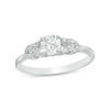 Thumbnail Image 0 of 0.37 CT. T.W. Diamond Leaf-Sides Engagement Ring in 10K White Gold