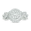 Thumbnail Image 3 of 0.92 CT. T.W. Diamond Bypass Double Frame Twist Bridal Set in 10K White Gold