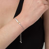 Diamond Accent Anchor on Bar Bolo Bracelet in Sterling Silver and 10K Gold - 9.5"