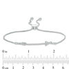 Thumbnail Image 1 of 0.12 CT. T.W. Diamond Arrow Bolo Bracelet in Sterling Silver - 9.5"