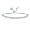 1.45 CT. T.W. Diamond Bezel-Set Bolo Bracelet in 10K White Gold - 9.5"