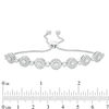 1.45 CT. T.W. Diamond Alternating Circles Bolo Bracelet in 10K White Gold - 9.5"