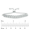 Thumbnail Image 1 of 0.18 CT.T.W. Diamond Vertical Bar Bolo Bracelet in Sterling Silver - 9.5"