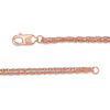 Lab-Created White Sapphire Moon Phases Double Strand Bracelet in Sterling Silver with 14K Rose Gold Plate - 7.5"