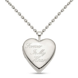 &quot;Forever In My Heart&quot; Heart Locket in Sterling Silver