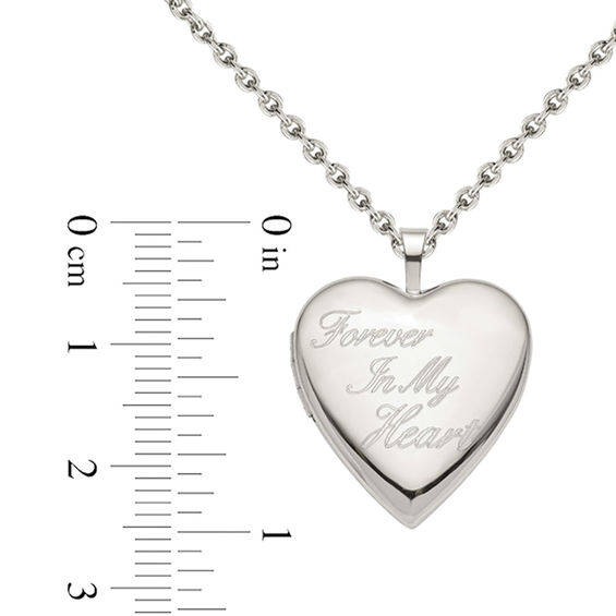 "Forever In My Heart" Heart Locket in Sterling Silver