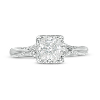 1.25 CT. T.W. Certified Canadian Princess-Cut Diamond Frame Engagement ...