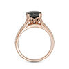 3.20 CT. T.W. Enhanced Black and White Diamond Split Shank Engagement Ring in 14K Rose Gold