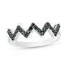 Thumbnail Image 0 of 0.29 CT. T.W. Black Diamond Zig-Zag Band in 10K White Gold