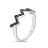 0.29 CT. T.W. Black Diamond Zig-Zag Band in 10K White Gold