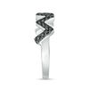 0.29 CT. T.W. Black Diamond Zig-Zag Band in 10K White Gold