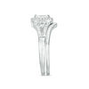 0.37 CT. T.W. Marquise Diamond Frame Tri-Sides Bridal Set in 10K White Gold