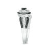 Thumbnail Image 3 of 0.69 CT. T.W. Enhanced Black and White Diamond Double Frame Bridal Set in 10K White Gold