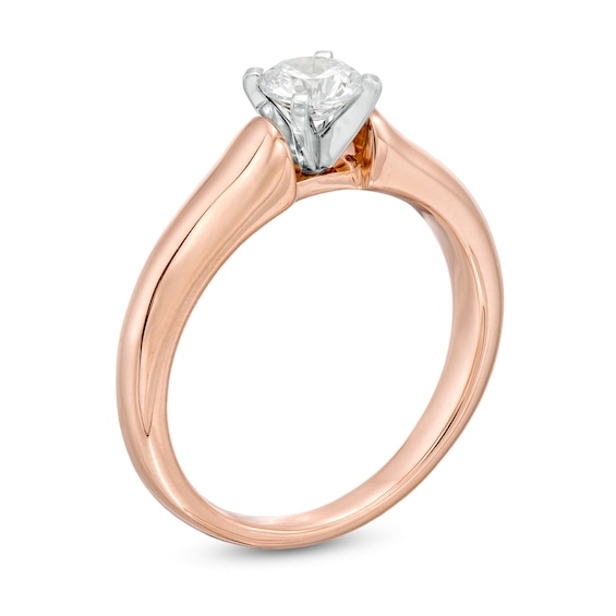 0.50 CT. Certified Canadian Diamond Solitaire Engagement Ring in 14K Rose Gold (I/I1)