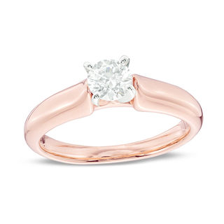 1.00 CT. Certified Canadian Diamond Solitaire Engagement Ring in 14K Rose Gold (I/I1)