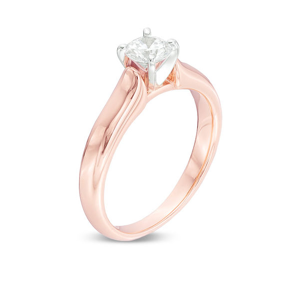 1.00 CT. Certified Canadian Diamond Solitaire Engagement Ring in 14K Rose Gold (I/I1)