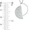 0.18 CT. T.W. Diamond Geometric Circle Pendant in Sterling Silver