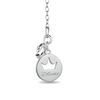 Enchanted Disney Mulan Pear-Shaped Garnet and 0.085 CT. T.W. Diamond Pagoda Pendant in Sterling Silver - 19"